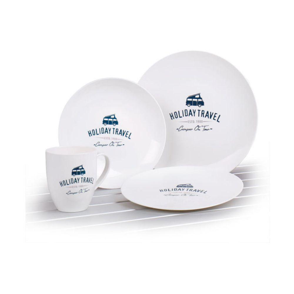 8 pc Dinner Set - Holiday Travel for campervan and motorhome-Camping Cookware & Dinnerware-Holiday Travel- DC Leisure