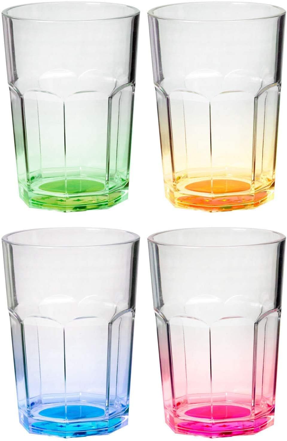 Brunner Octoglass Multi-Colour Drinking Glasses Set of 4 – 280ml-Brunner- DC Leisure