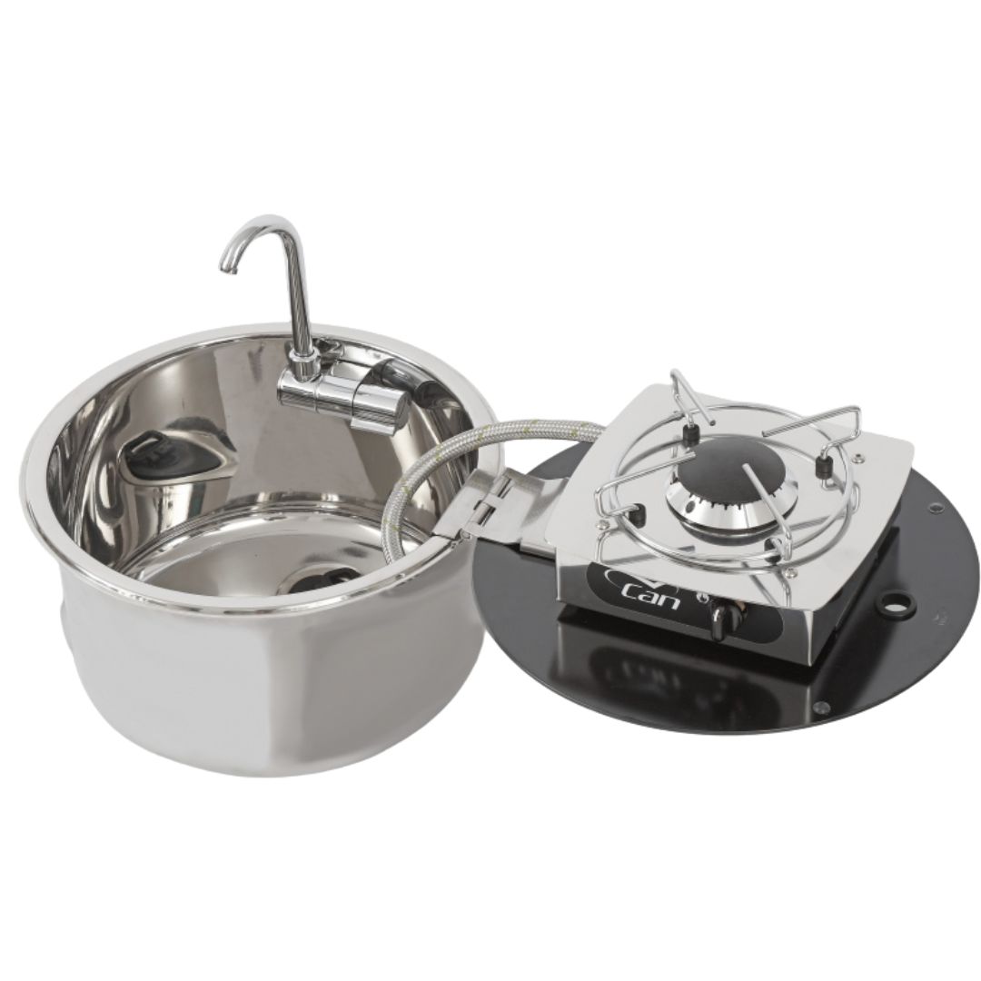 CAN Foldy LC1701 Round Combination Sink & Cooker Unit-Combination Unit-CAN- DC Leisure