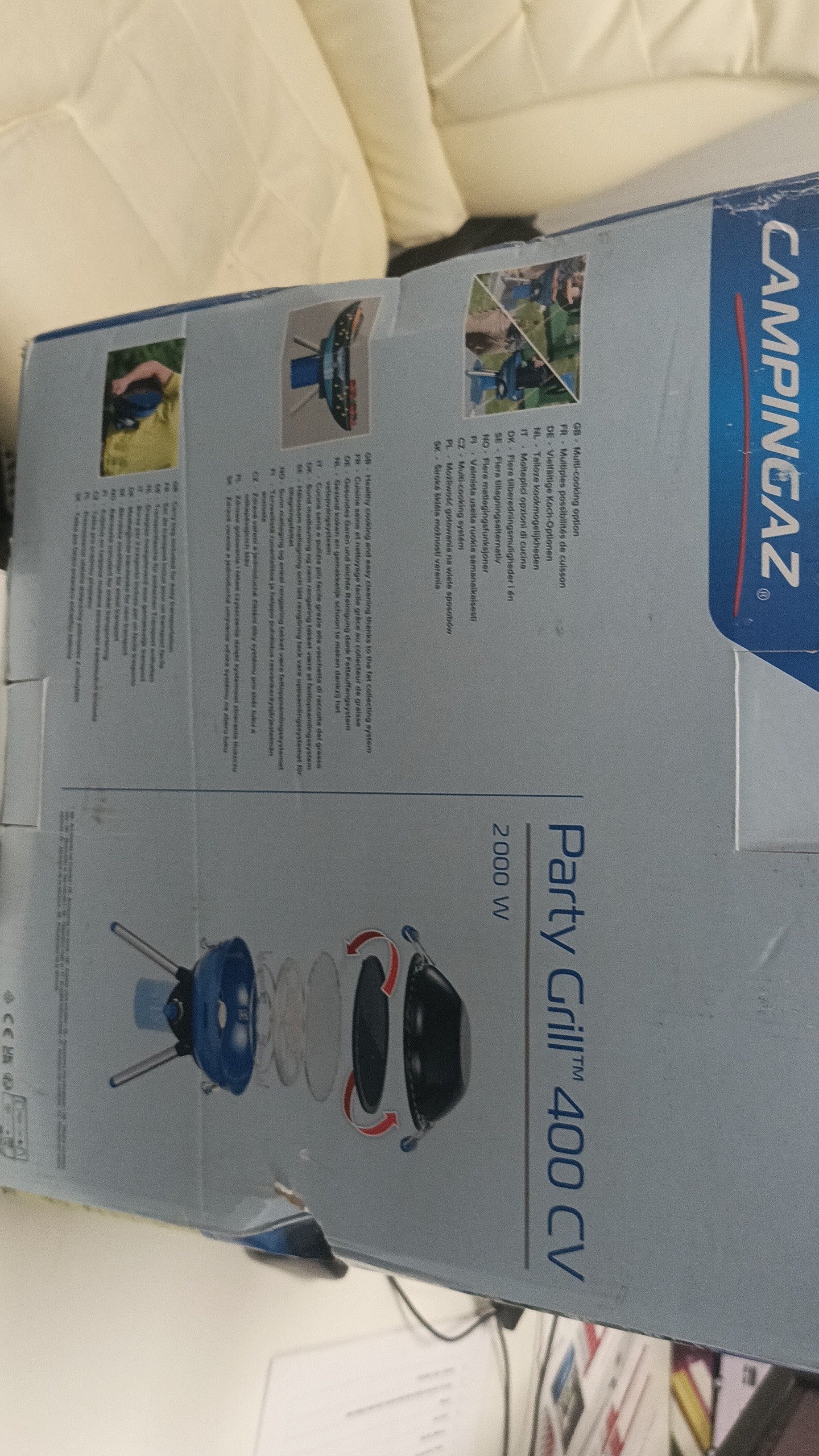 CampinGaz Party Grill 400CV Camping BBQ, Stove, Griddle & Wok + Bag (DAMAGED BOX)-BBQ-Campingaz- DC Leisure