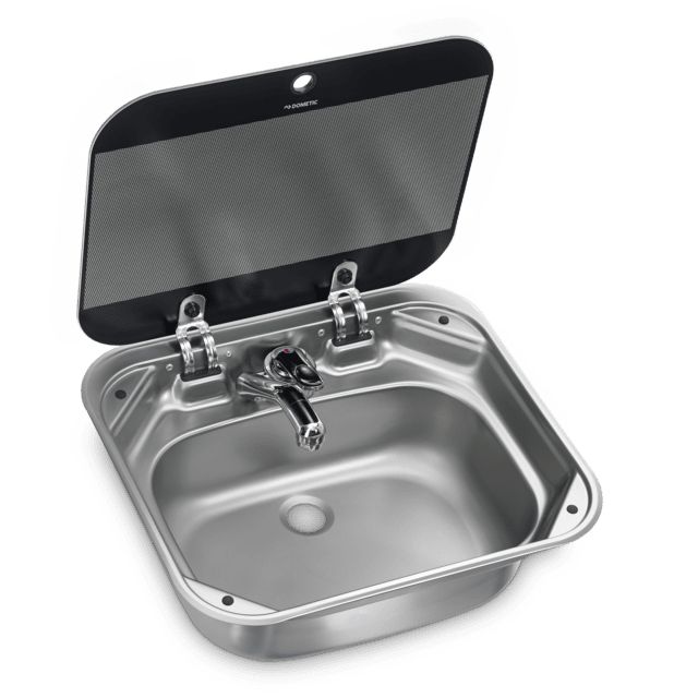 Dometic Smev 8005 Sink with black glass lid-Sinks-Dometic- DC Leisure