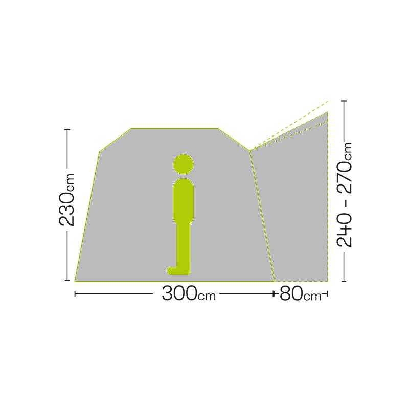 Eagle Air Drive Away Awning High 240–270 cm | Quest QTec150-Drive Away Awning-Quest Leisure- DC Leisure