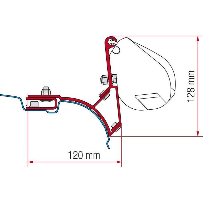 Fiamma Awning Adapter F35 Pro VW T5/T6 Transporter Multivan UK-Awning Adapters-FIAMMA- DC Leisure