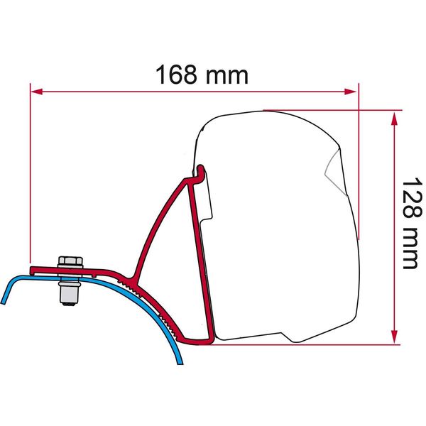 Fiamma Awning Adapter F43 Kit for Trafic, Vivaro & Primastar - Deep Black-Awning Adapters-FIAMMA- DC Leisure