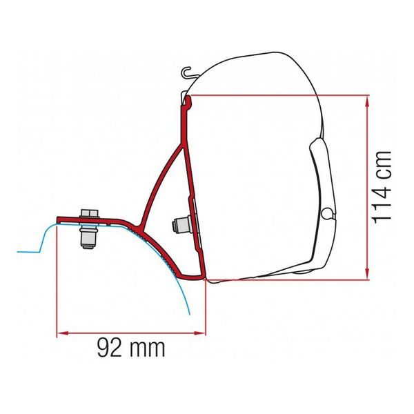 Fiamma Awning Adapter F45 - Renault Trafic , Nissan Primastar, Vauxhall Vivaro > 2015-Awning Adapters-FIAMMA- DC Leisure