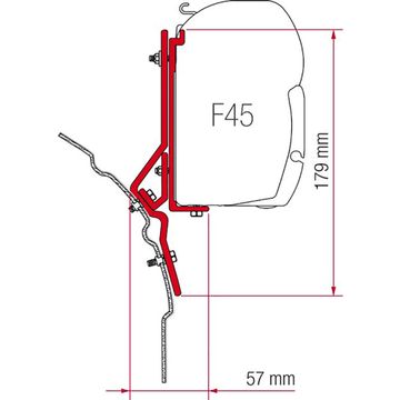 Fiamma Awning Adapter F45S - VW T4-Awning Adapters-FIAMMA- DC Leisure