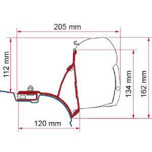Fiamma Awning Adapter F45s Multivan VW Transporter T5/T6 - Deep Black-Awning Adapters-FIAMMA- DC Leisure