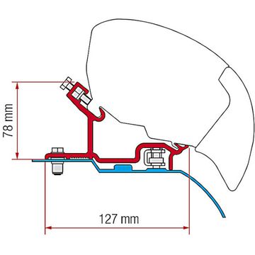 Fiamma Awning Adapter F80 - Fiat Ducato, Citroen Relay, Peugeot Boxer H3 after 2006-Awning Adapters-FIAMMA- DC Leisure