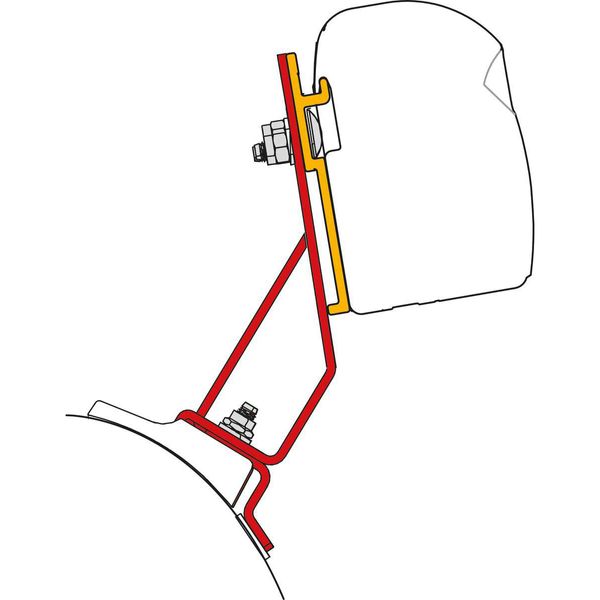 Fiamma Awning Adapter for Citroen Jumpy III, Spacetourer, Opel/Vauxhall Vivaro C, Zafria Life, Peugeot Expert III, Traveller, Toyota Proace II, Proace Verso (PSA Vehicles) - F43Van Mounting Kit-Awning Adapters-Fiamma- DC Leisure