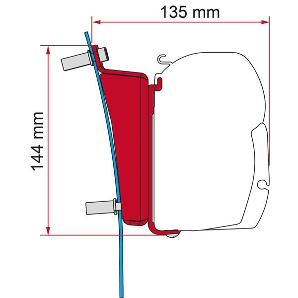 Fiamma Awning Adapter for Ford Transit H3 LHD Campervans - Mounting Kit for F45-Awning Adapters-Fiamma- DC Leisure