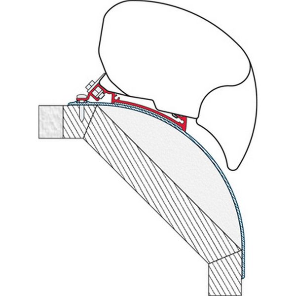 Fiamma Awning Adapter for Laika Kreos 2005-2008 Motorhomes - Mounting Kit for F80-Awning Adapters-Fiamma- DC Leisure
