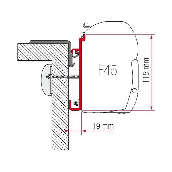 Fiamma Awning Adapter for Rapido Serie 7-8 Motorhomes - Mounting Kit for F45-Awning Adapters-Fiamma- DC Leisure