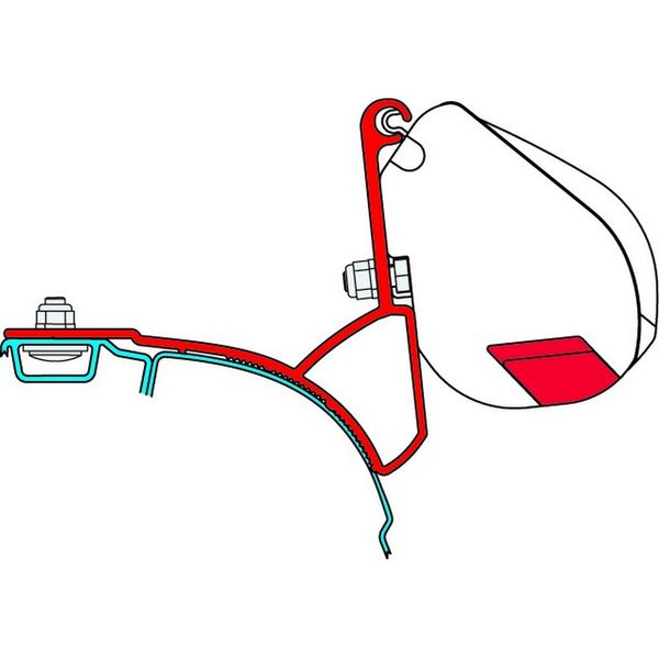 Fiamma Awning Adapter for Volkswagen T5/T6 Multivan, Volkswagen Transporter Campervans - F35Pro Mounting Kit-Awning Adapters-Fiamma- DC Leisure