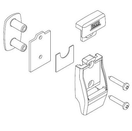 Fiamma Awning Leg Wall Brackets - Deep Black (F45 / F80S)-Awning Accessories-FIAMMA- DC Leisure
