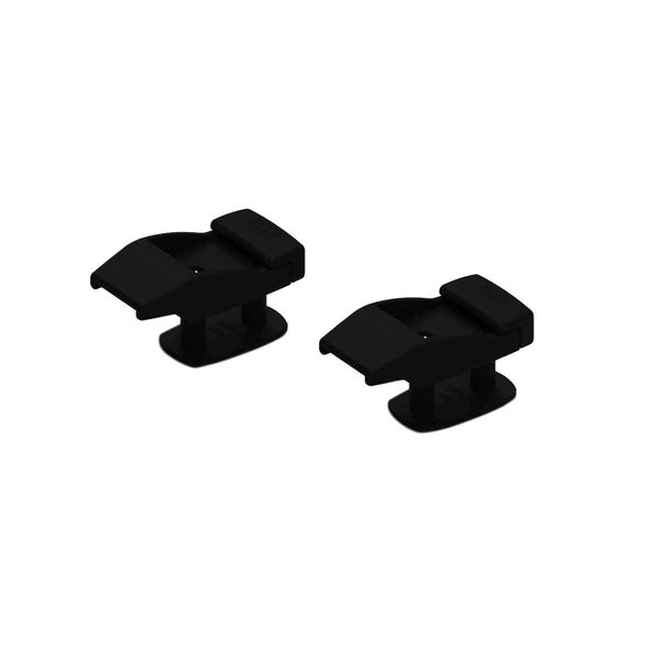 Fiamma Awning Leg Wall Brackets - Deep Black (F45 / F80S)-Leg Wall Brackets-Fiamma- DC Leisure