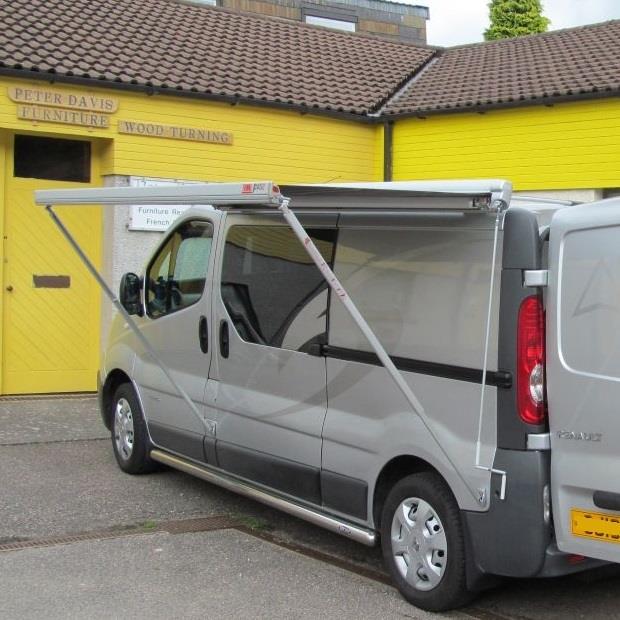 Fiamma Awning Leg Wall Brackets - Deep Black (F45 / F80S)-Leg Wall Brackets-Fiamma- DC Leisure