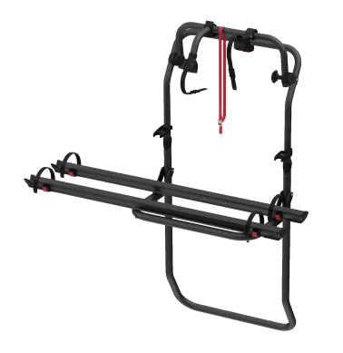 Fiamma Carry-Bike DJ – Rear Door Bike Rack for Vans (2-Bike, Silver / Deep Black)-Vehicle Bicycle Racks-Fiamma-02096-26A- DC Leisure