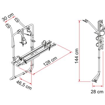 Fiamma Carry Bike VW T5 / T6 - Barn Door Bike Rack (2023 Model)-Vehicle Bicycle Racks-Fiamma- DC Leisure