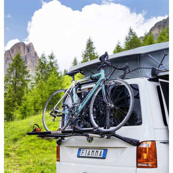 Fiamma Carry-Bike VW T6 Pro Deep Black 2025 – Adjustable Bike Rack, 2–4 Bikes, E-Bike Compatible-Bike Carriers-Fiamma- DC Leisure