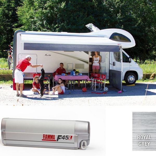Fiamma F45L Wall Mounted (Long) Wind Out Awning - Motorhome, Trailer Awning-Awnings-FIAMMA-A0011343-06532-01R- DC Leisure