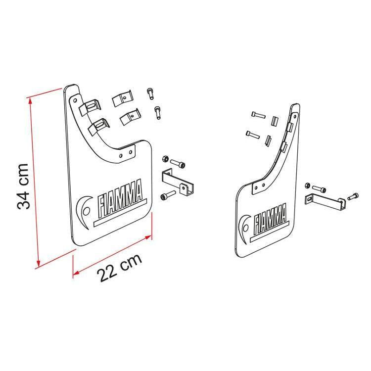 Fiamma Mud Flaps - Front-Mud Flaps-Fiamma- DC Leisure