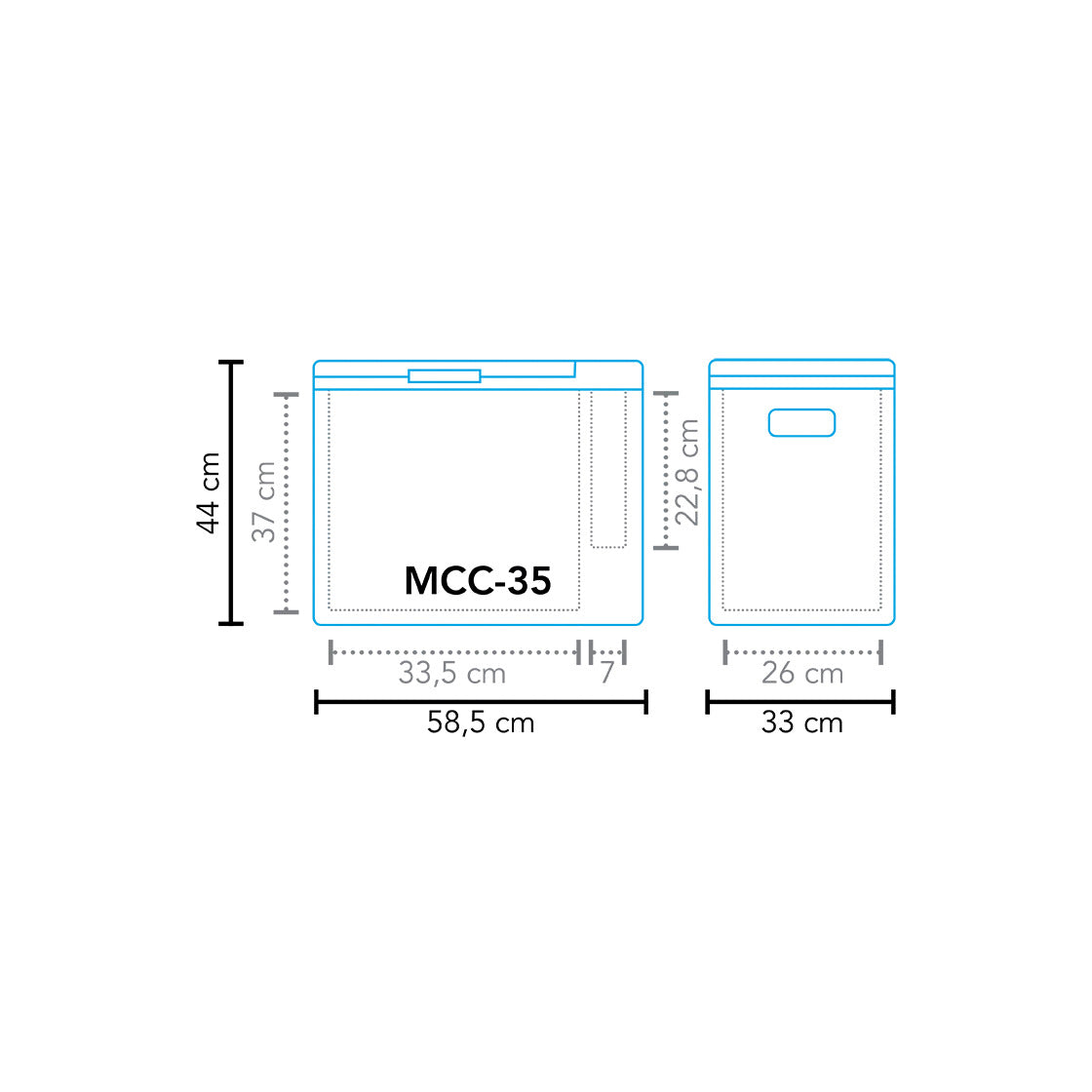 Mestic Compressor Cool Box MCC-35 AC/DC - Fridge / Freezer-Cool Box-Mestic- DC Leisure