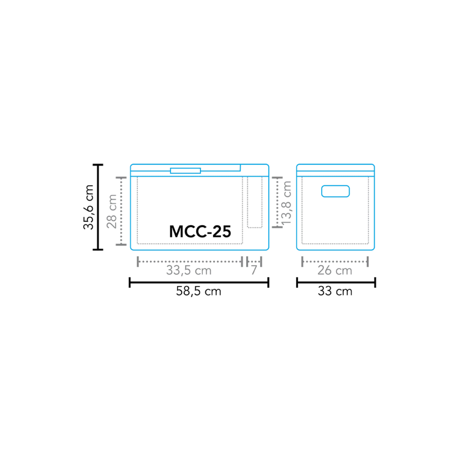 Mestic MCC-25 Cool Box Compressor Fridge / Freezer 25L AC/DC (UK Plug)-Cool Box-Mestic- DC Leisure