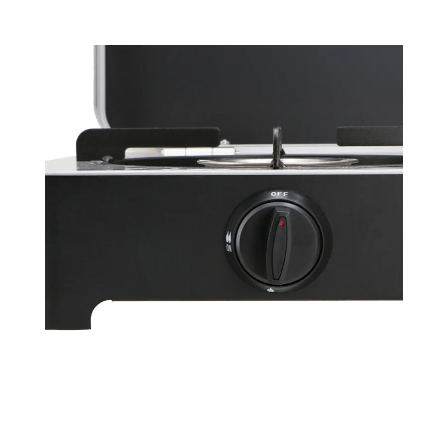 Mestic MGCP-1200 30mbar Two-Burner Gas Camping Stove with Windshield and Electric Ignition-Cookers-Mestic- DC Leisure