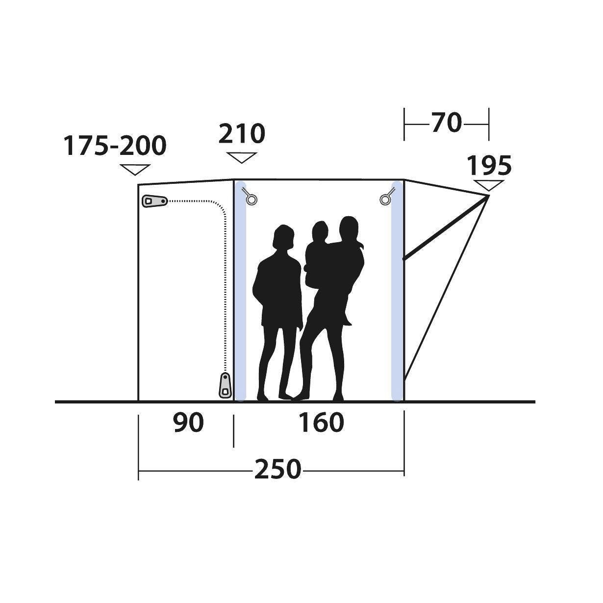 Outwell Newburg 160 Drive Away Campervan Air Awning-Drive Away Awnings-Outwell- DC Leisure