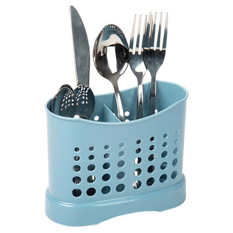 PlasticForte Light Blue, Black & White Cutlery Drainer-Cutlery Drainer-PlasticForte- DC Leisure
