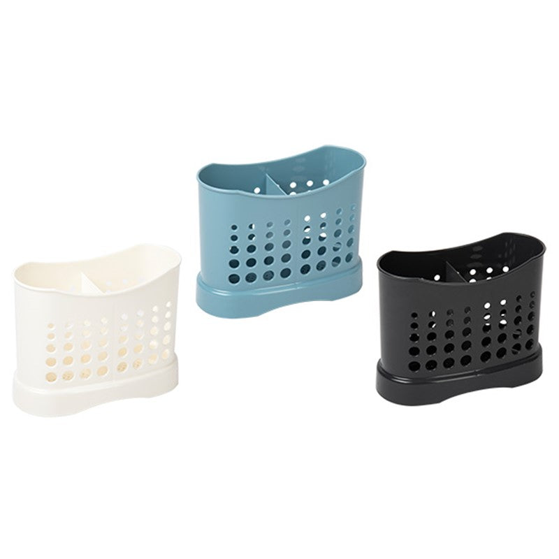 PlasticForte Light Blue, Black & White Cutlery Drainer-Cutlery Drainer-PlasticForte- DC Leisure
