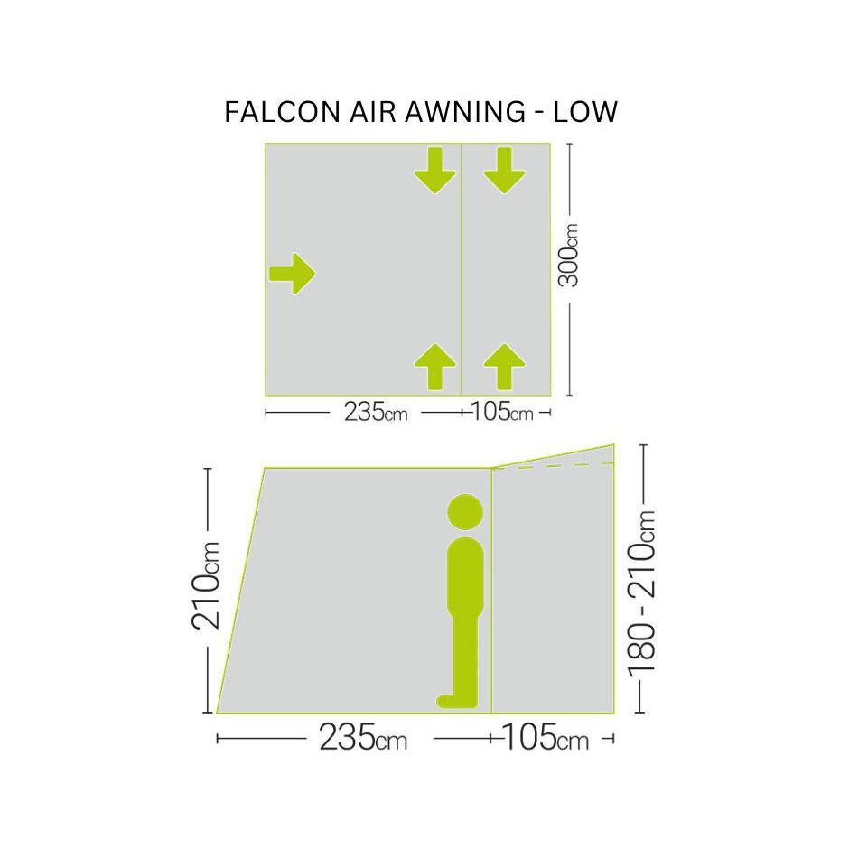 Quest Falcon 300 Air Drive Away Awning-Drive Away Awnings-Quest- DC Leisure