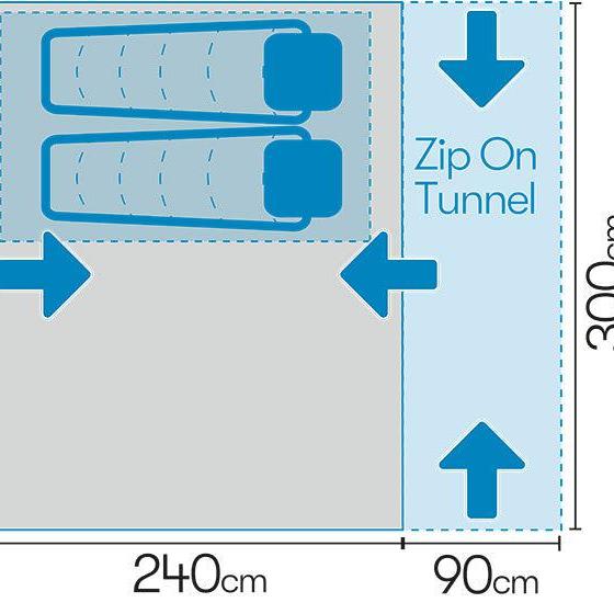 Quest Hydra 300 Air - Vehicle Tunnel Connector - Medium-Drive Away Awnings-Quest- DC Leisure