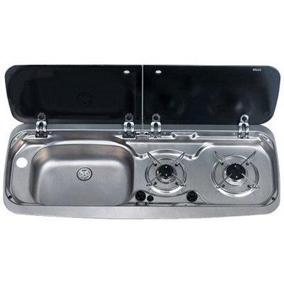 Smev 9222 Campervan Hob & Sink Combination Unit for Compact Kitchens-Hobs & Combination Units-Dometic- DC Leisure