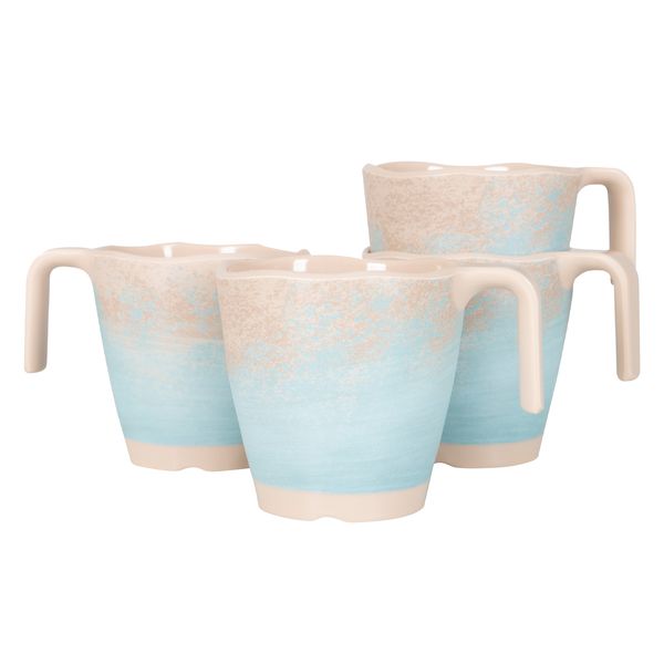 Stone Line Stackable Mugs - Beige 300ml - Set of 4-Mugs-Gimeg- DC Leisure