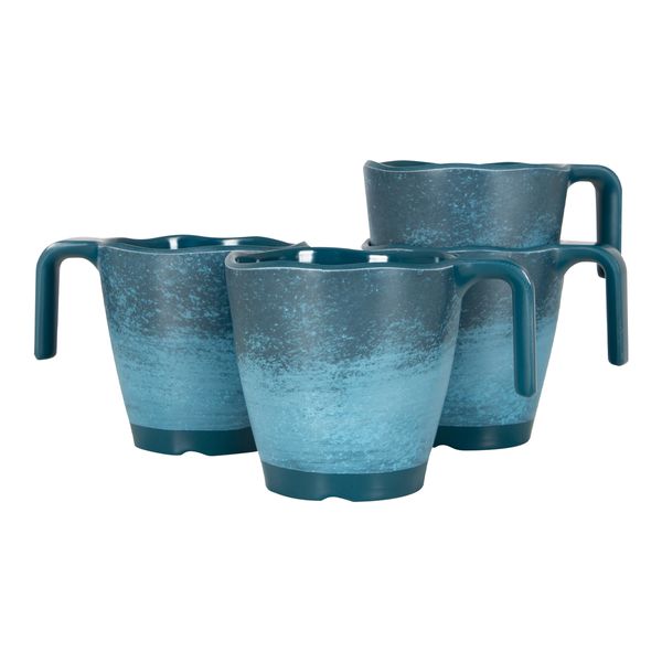Stone Line Stackable Mugs - Dark Blue 300ml - Set of 4-Mugs-Gimeg- DC Leisure
