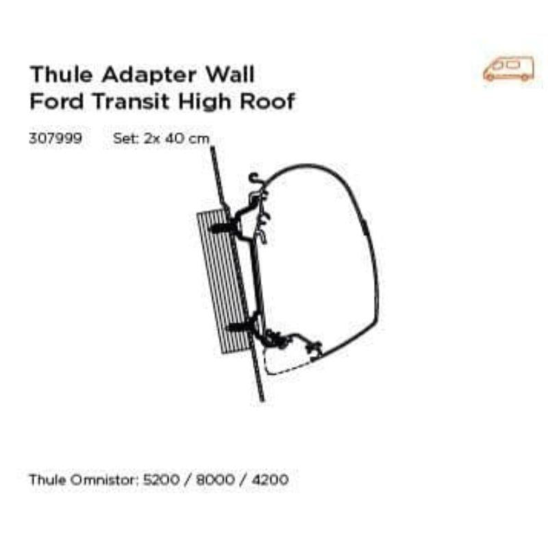 Thule Awning Adapter 4200 5200 8000 - Ford Transit High Roof <2014-Awning Adapters-Thule- DC Leisure