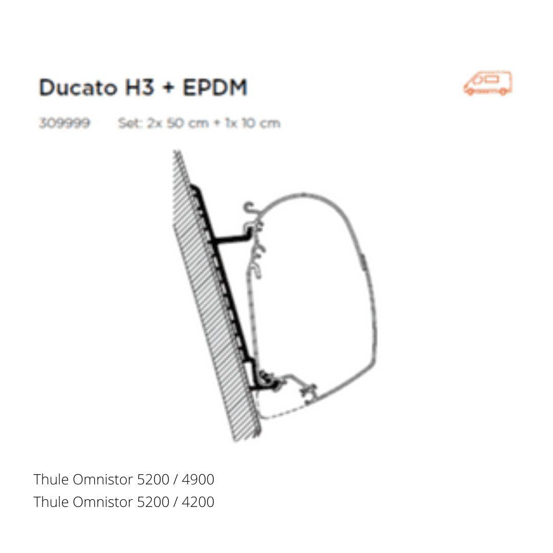 Thule Awning Adapter 5200 4200 - Ducato Relay Boxer H3-Awning Adapters-Thule- DC Leisure