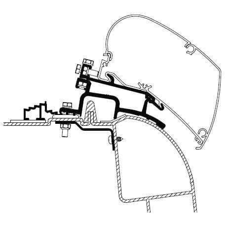 Thule Awning Adapter Roof Mount Brackets - Renault Master 1998-2010-Awning Adapters-Thule- DC Leisure