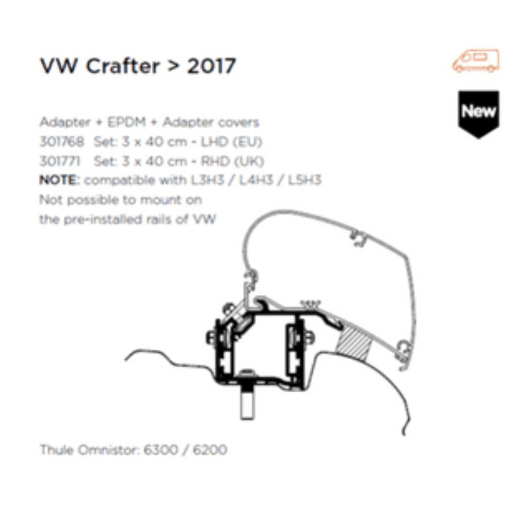 Thule Awning Adapter VW Crafter > 2017-Awning Adapters-Thule- DC Leisure