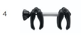 Thule Bike Holders with AcuTight Knob – Lockable Frame Holders for Thule Bike Racks in Silver-Accessories-Thule-302524- DC Leisure