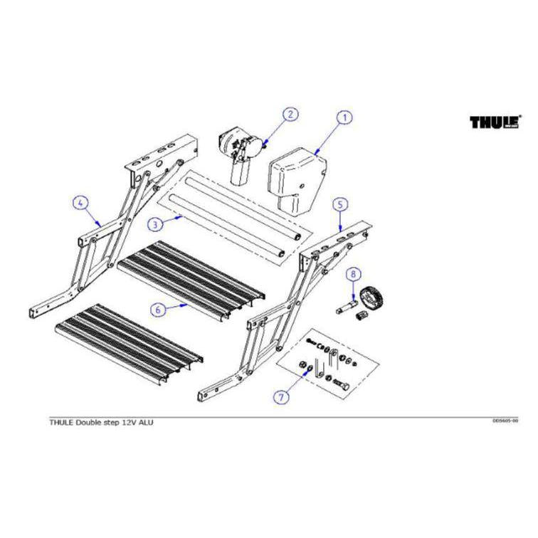Thule Double Drop Down Step 12V-Steps-Thule- DC Leisure