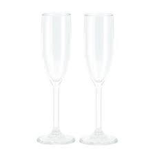 Travellife Feria Champagne Glass - Clear (2 pieces)-Camping Cookware & Dinnerware-Travellife- DC Leisure