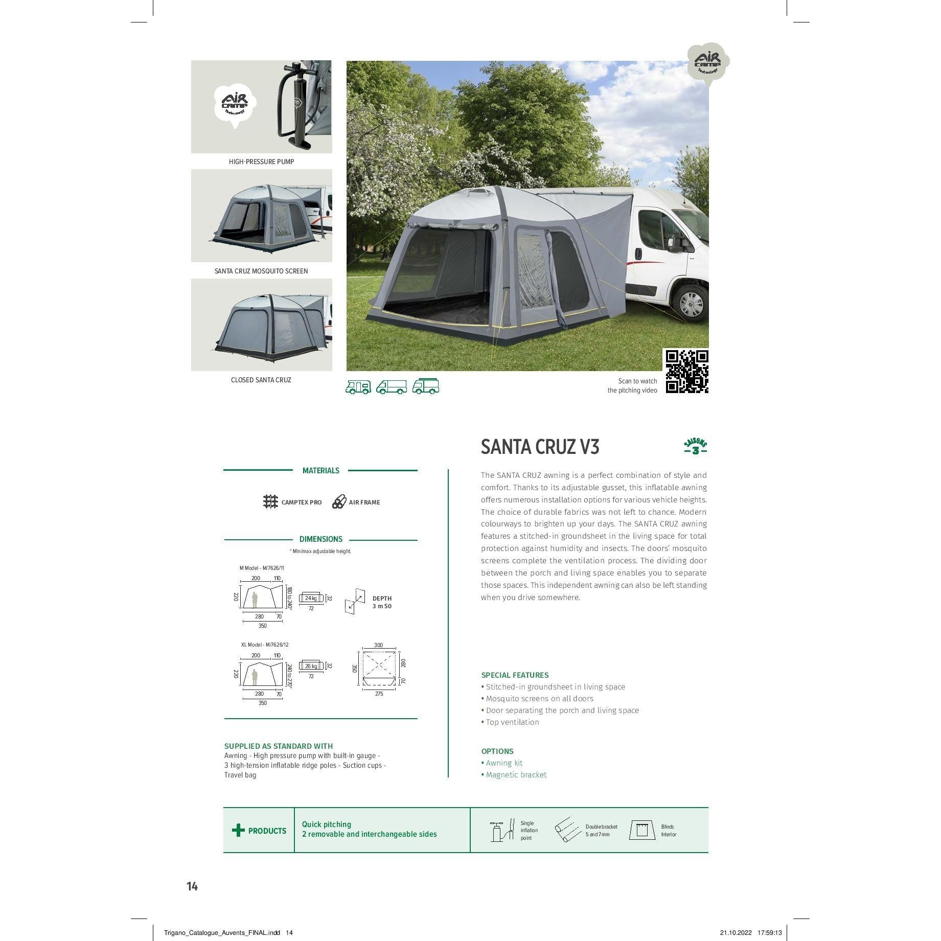 Trigano Santa Cruz Inflatable Air Van or Motorhome Drive Away Awning-Drive Away Awnings-Trigano- DC Leisure