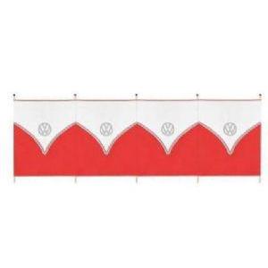 VW Campervan Red 5 Pole Windbreak – Retro T2 Design Beach & Camping Wind Shelter (145 x 390 cm)-Windbreak-VW Merch- DC Leisure