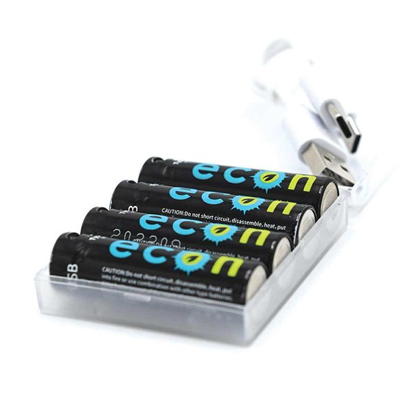 Wolf Outdoors 1800mWh USB-C Rechargeable AA Batteries with Case – Pack of Four-Battery-Wolf Outdoors- DC Leisure