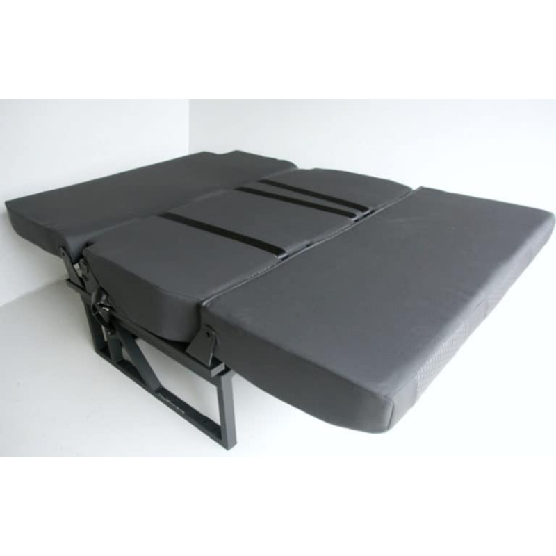 Rib bed 112cm Fixed with ISOFIX - Black Leather