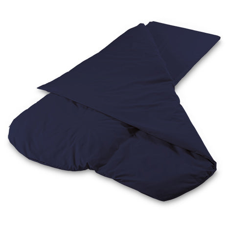 Duvalay Compact Sleeping Bag with Mattress Topper Navy