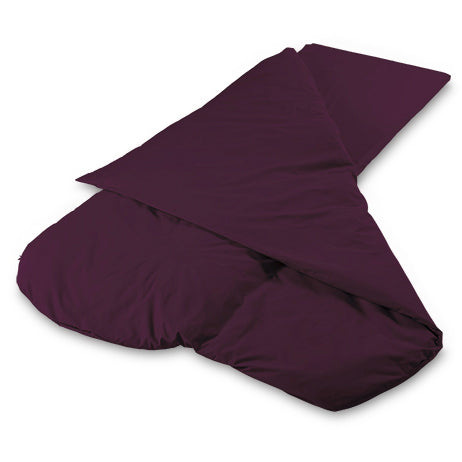 Duvalay Compact Sleeping Bag with Mattress Topper Plum
