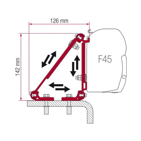 Fiamma F45 Kit for Multi Adapter - Curved Roof